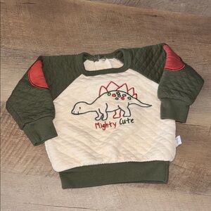 Duck Duck Goose Baby Boy’s Mighty Cute Dino Quilted Sweatshirt Size 3-6 Months